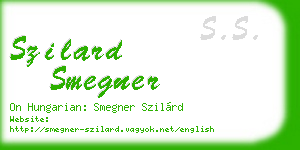 szilard smegner business card